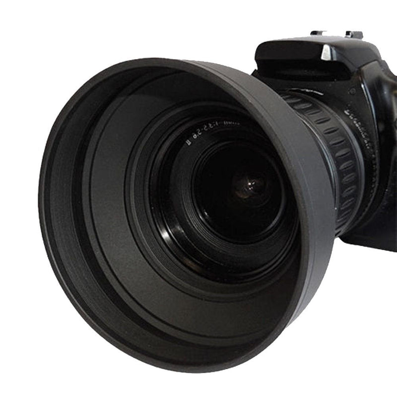 [AUSTRALIA] - 55mm Soft Rubber Lens Hood for Sony Alpha a7, Alpha a7 II, Alpha a7 III Camera with 28-70mm Lens, a6600 Camera with 18-135mm Lens 