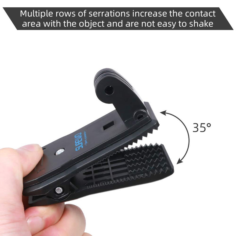 SUREWO Backpack Strap Mount Quick Clip Mount Compatible with Gopro Hero 10/9/8/7/6(2018)/5 Black,DJI Osmo Action and More Backpack Clip Mount for GoPro