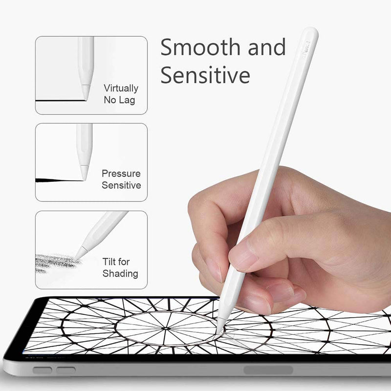 MJKOR Tips Replacement for Apple Pencil 1st Gen & 2nd Gen, Pen Nibs for iPad Pro (4 Pack) 4 PCS (Model: 2H)