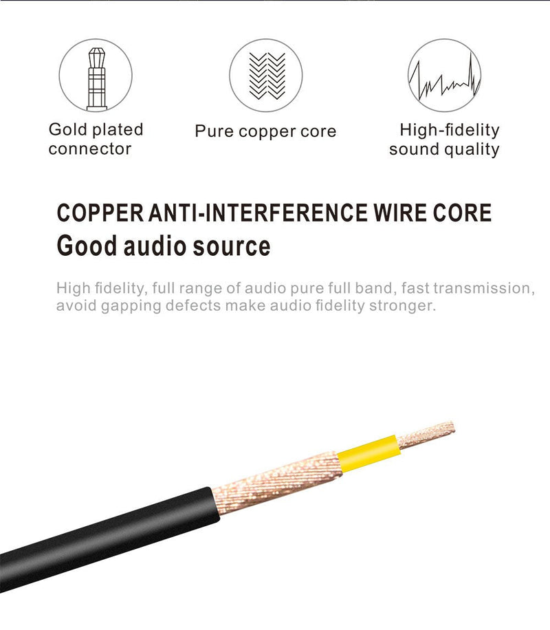 3.5 mm to RCA AV Camcorder Video Cable,3.5mm Male to 3RCA Male Plug Stereo Audio Video AUX Cable for Smartphones,MP3, Tablets,Speakers,Home Theater (3.5mm Elbow 2.5m)… 3.5mm Elbow 2.5m