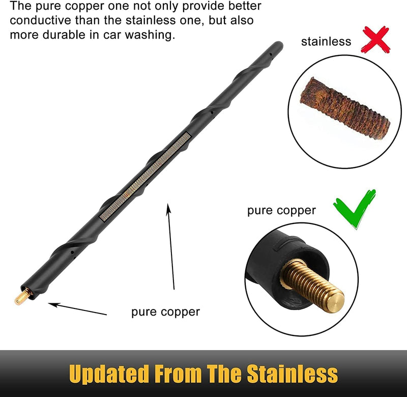 [AUSTRALIA] - KSaAuto Antenna for Ford F150 2009-2023, Truck Ford F150 Accessories, 16 Inch Car Ford F150 F-150 F 150 Antenna Replacement Upgrade for FM AM Reception F ord F150 F250 F350 