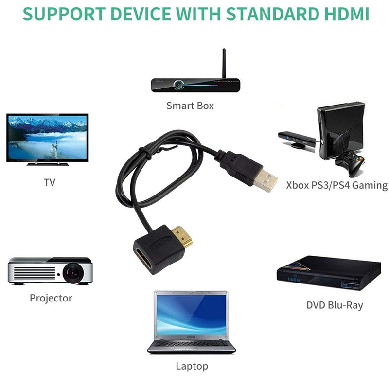 HDMI Male to Female Adapter Connector +USB 2.0 Charger Power Supply Digital Cable