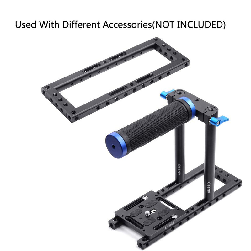 200mm (7.87") Long 15mm Cheese Rod Rail Riser 1/4" Thread Cheese Plate Bar for DSLR Camera Video Camcorder Cage Grip Rig