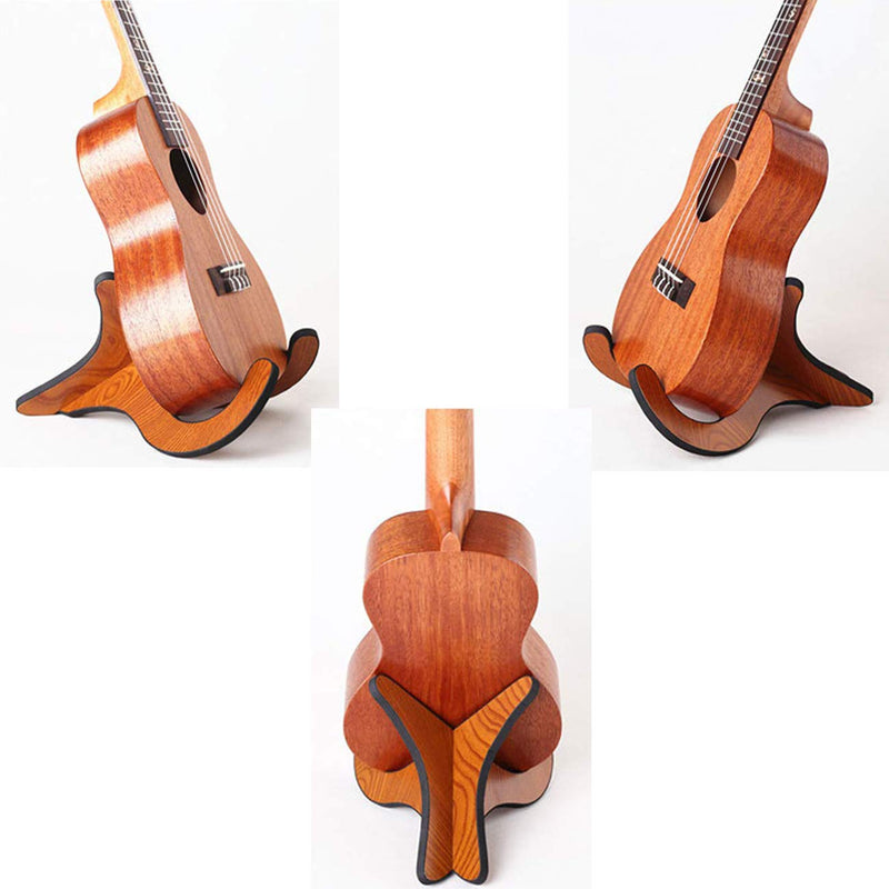 Acronde Portable Folding Wooden Ukelele Stand Holder Concert Musical Instrument Stand for Ukulele Mandolins, Violins