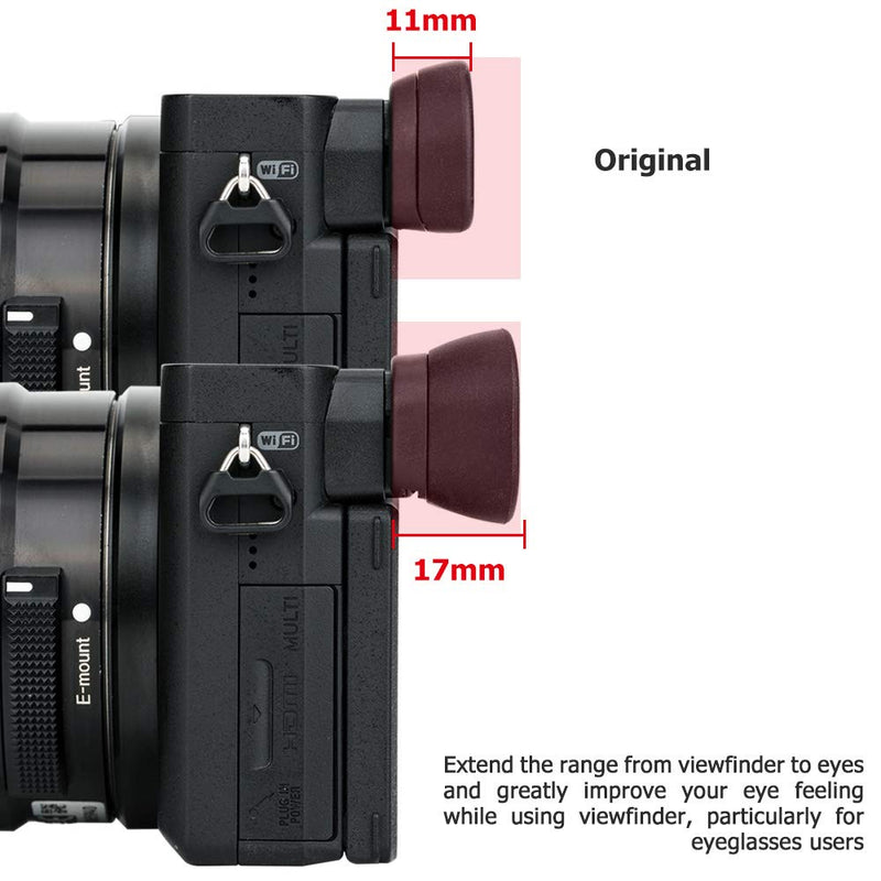 Soft Silicon Camera Viewfinder Eyecup Eyepiece Eyeshade for Sony A6600 A6500 A6400 Eye Cup Protector Replaces Sony FDA-EP17 for A6400 A6500 A6600