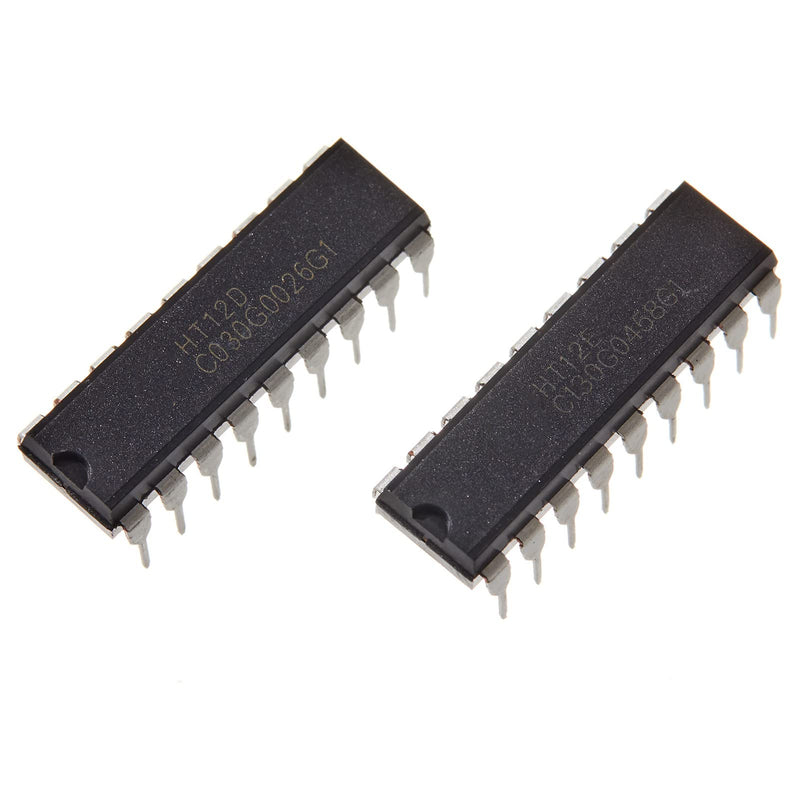 Bridgold 10pcs(5pcs HT12D+5pcs HT12E) in-line Infrared transmitting and Receiving Encoder ±2.4V to 12V,DIP-18.