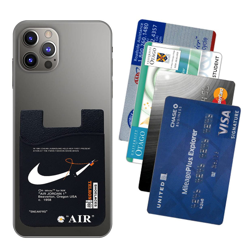 Self Adhesive Credit Card Wallet,Silicone Cell Phone Stick on Wallet, Credit Card, Business Card & Id Holder, Compatible for iPhone Samsung Galaxy Android Smartphones