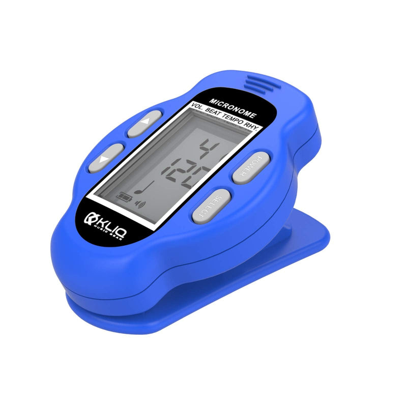 KLIQ MicroNome - Digital Clip-on Metronome (USB Rechargeable) - Blue