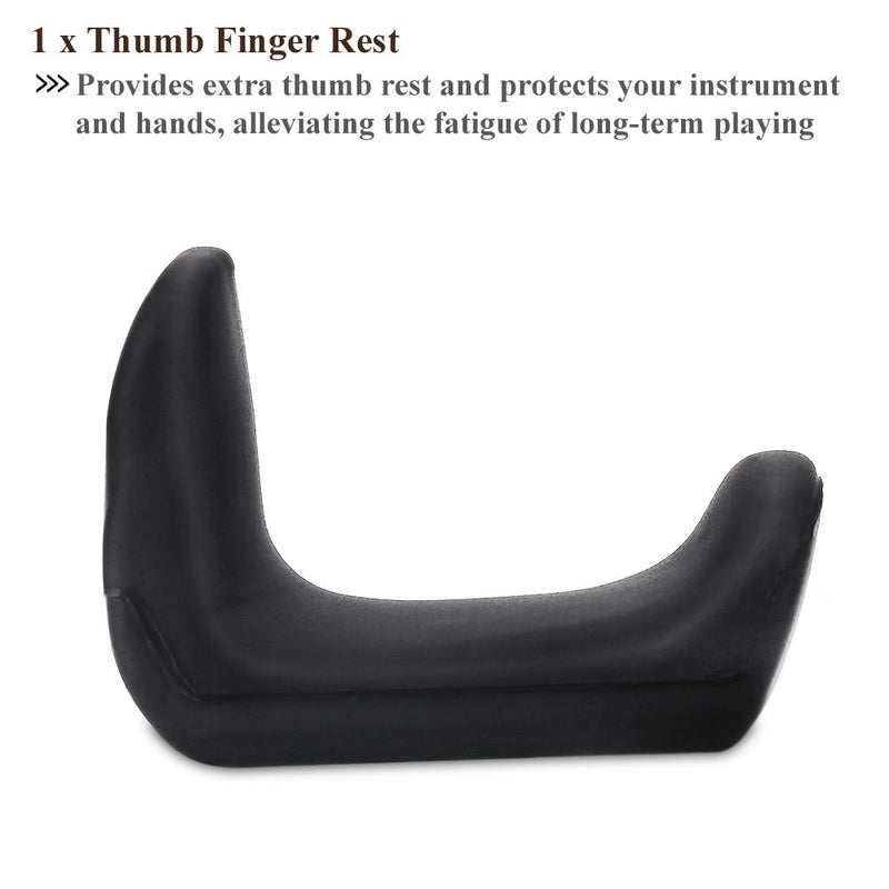 Black Thumb Rest Cushion Comfortable 1.45-1.75cm Rubber Thumb Finger Rest Cushion for Oboe Clarinet Instruments (3.5mm) 3.5mm