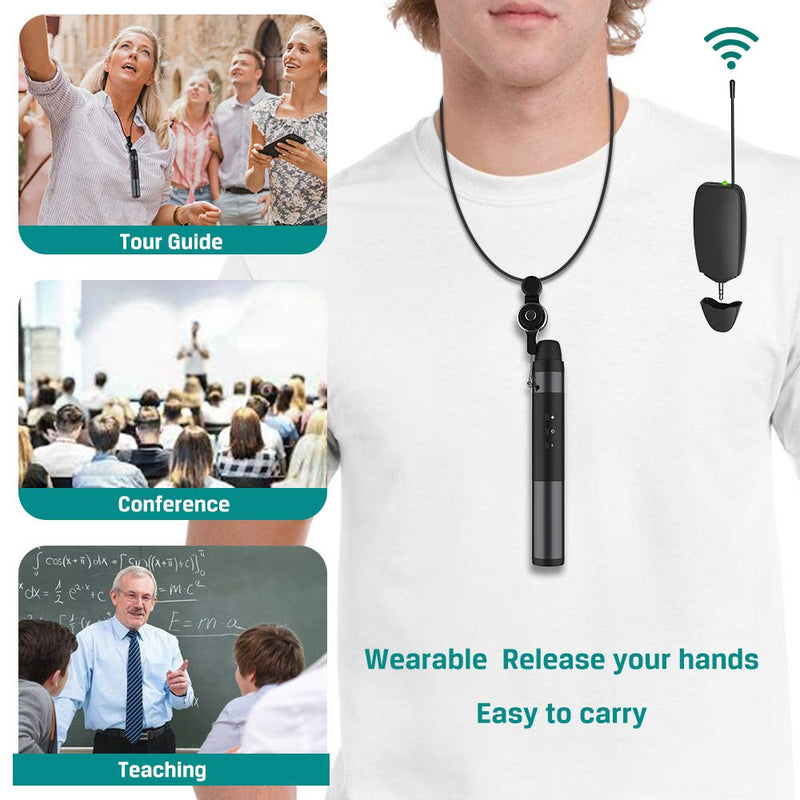 [AUSTRALIA] - New UHF Wearable Wireless Microphone, Portable Hand-held Microphone, for Interview, Tour Guide, Live Streaming, Teaching, Karoake, Conference, DSLR, PC, iPhone, Recording 