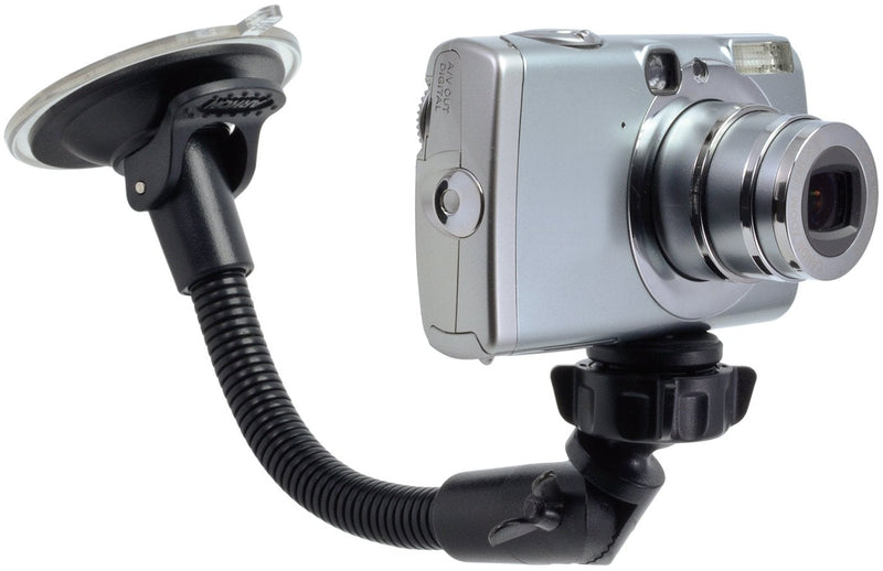 Arkon Camera Windshield Suction Car Mount for Sony Samsung Panasonic Nikon Cameras, Black Single