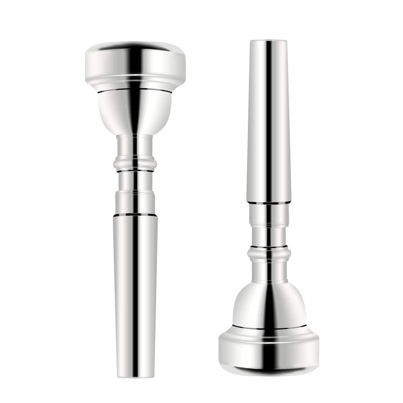 EastRock Silver Plated Trumpet Mouthpiece 3c Replacement Trumpet Parts Beginner Trumpet Bb Practice Mouthpiece Universal