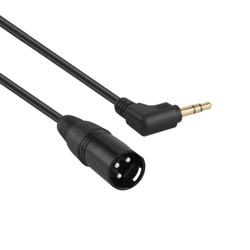 [AUSTRALIA] - CableCreation 3 Feet Angle 3.5mm (1/8 Inch) Stereo Male to XLR Male Cable, Black 3Feet 