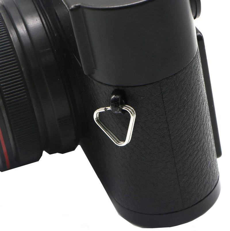 [AUSTRALIA] - HITHUT 6pcs Camera Eyelet Ring Split Ring Lug Ring Triangle Strap Ring Hook for DSLR RF Mirrorless Camera (Stainless Steel) 