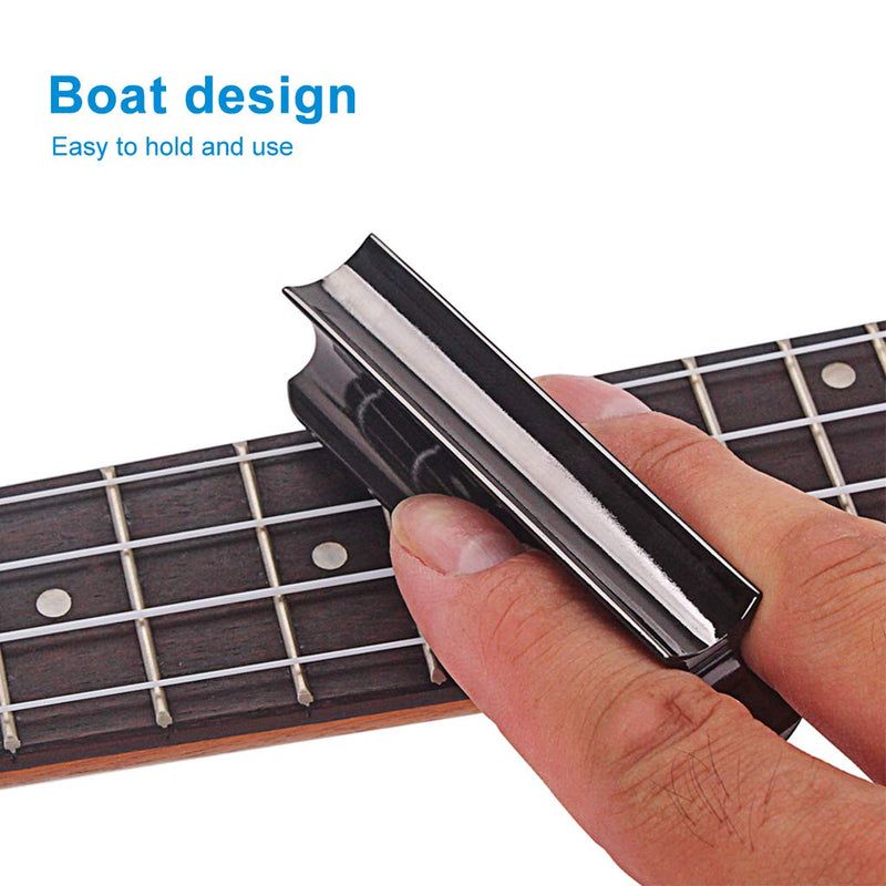 Alnicov Black Stainless Steel Guitar Slide Tone Bar for Dobro, Lap Steel Guitar, Hawaiian Guitar, Electric Guitar Accessories