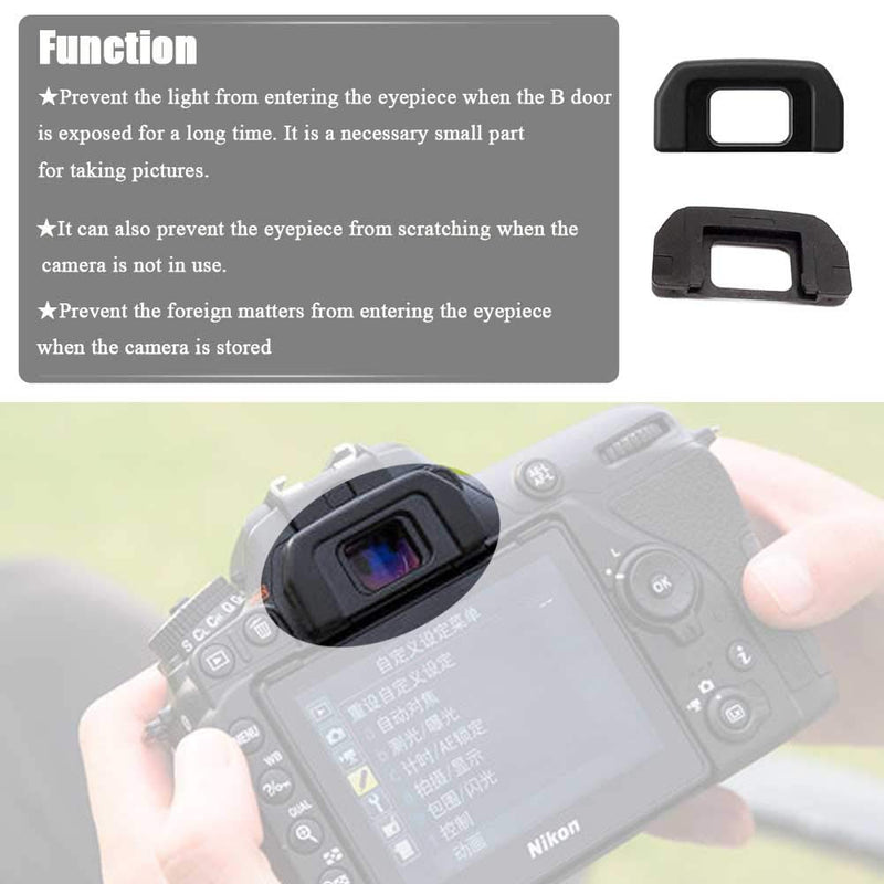 D7500 Viewfinder Eyecup Eyepiece DK28 for Nikon D7500 DX-Format DSLR and Hot Shoe Level[2+2 Packs], Replace Nikon Eyepiece DK-28, Fire Rock Camera Level Viewfinder Accessories DK28 DK-28-2Packs