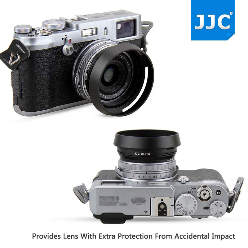 [AUSTRALIA] - JJC Metal Lens Hood Shade Protector with 49mm Filter Adapter Ring for Fujifilm Fuji X100V X100F X100T X100S X100 X70 Replaces Fujifilm LH-X100 Lens Hood & AR-X100 Filter Adapter Ring/Black 