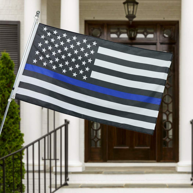 Blue Line Police Flag - 3x5ft Thin Blue Line Law Enforcement Military Polyester Lightweight Flag 3x5 ft thin blue line flag#1