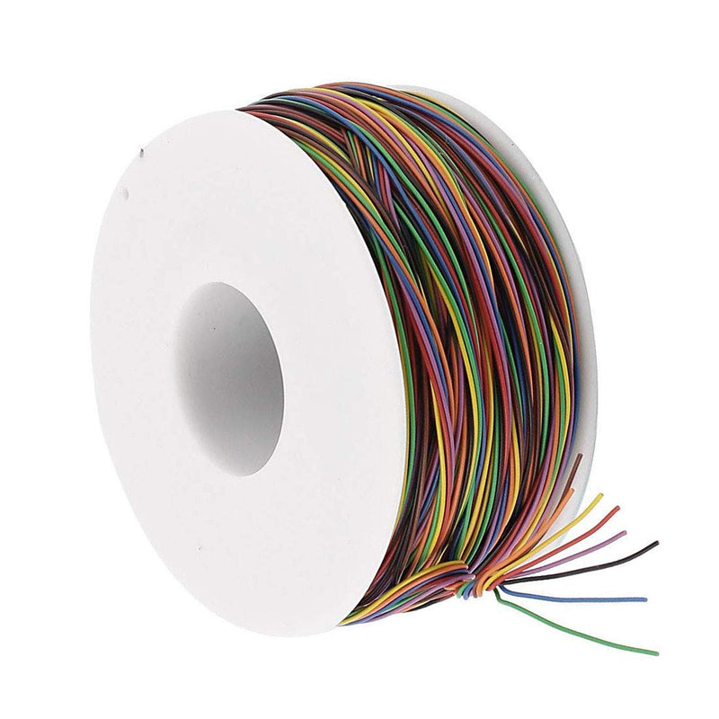 Aodesi 8 Colored PVC Solder Coated Tin Plated Copper Wire Warpping Wire Cable Roll