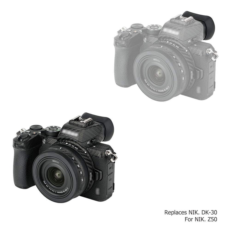 JJC Eyecup Eyepiece Eyeshade for Nikon Z50 Viewfinder Replace Nikon DK-30 Eye Cup Soft Silicone Extended Design Replaces Nikon DK-30