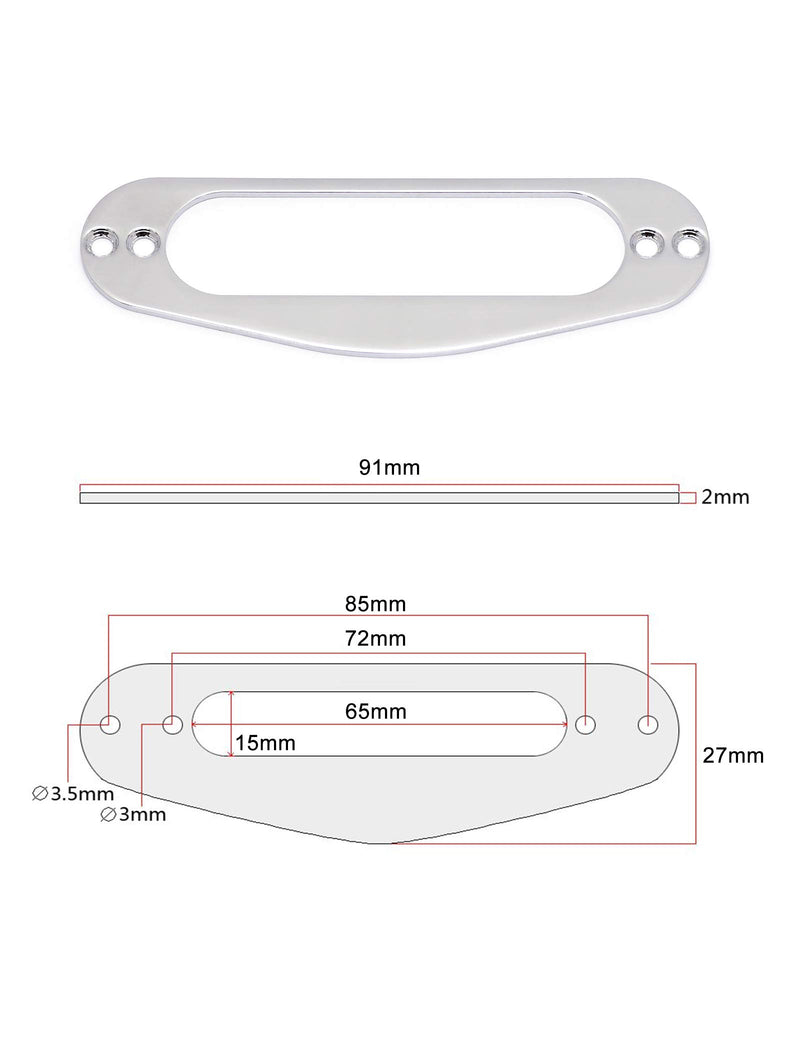 Holmer Metal Pickup Mounting Ring with Screws Compatible with Fender Tele Telecaster Single Coil Pickups. MR004