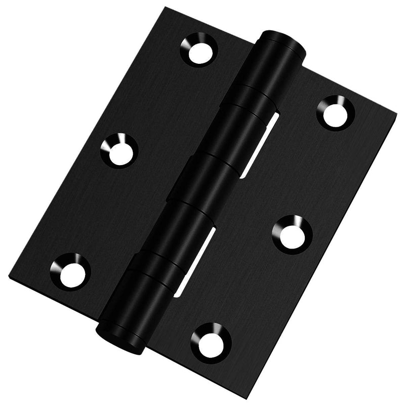 Hommyzone Commercial and Residential 3‘’x 2.4‘’ 304 Stainless Steel Door Hinges,3 Inch Ball Bearing Hinge with Square Corners (Matte Black)-Pack of 2 Matte Black