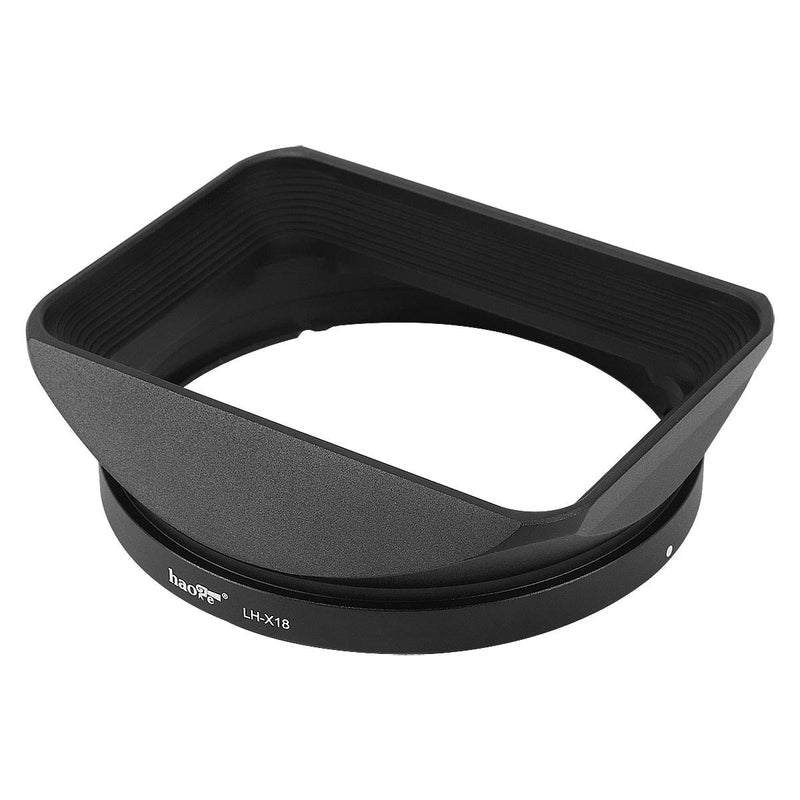 Haoge LH-X18 Bayonet Square Metal Lens Hood Shade with Cap for Fujifilm Fuji Fujinon XF 16-80mm F4 R OIS WR XF16-80mmF4 Lens