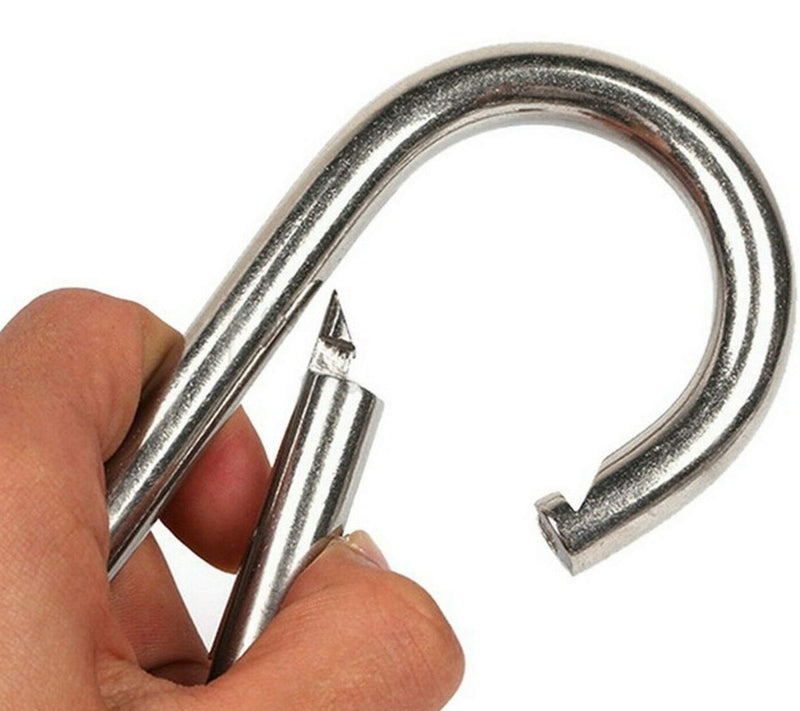 Large Carabiner Clip,5-1/2 Inch Heavy Duty Stainless Steel Spring Snap Hook for Outdoor Living,Gym,Boating,Hammock