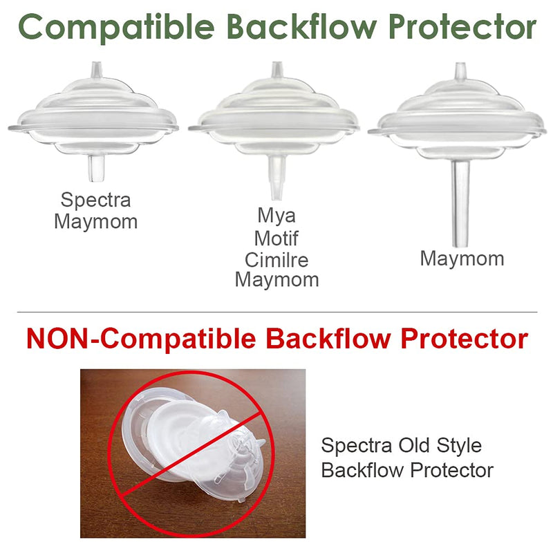 Maymom Pump Parts Compatible with Spectra S1 Spectra S2 Spectra 9 Plus Incl Duckbill Valve Silicone Membrane Spectra Replace Spectra Duckbill Valve S2 Replacement Parts Not Original Spectra Pump Parts White 6 Count (Pack of 1)