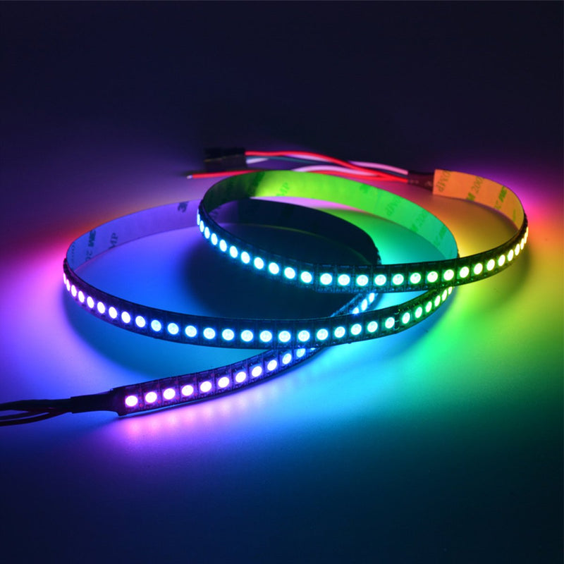 [AUSTRALIA] - WESIRI WS2812B LED Strip Lights 3.2ft 1M WS2812B 144LEDs Programmable Individual Addressable WS2811 Built-in 5050 RGB LED Strip IP30 Non-Waterproof DC5V with Mini Controller 3.2ft 144LEDs Non-waterproof IP30 