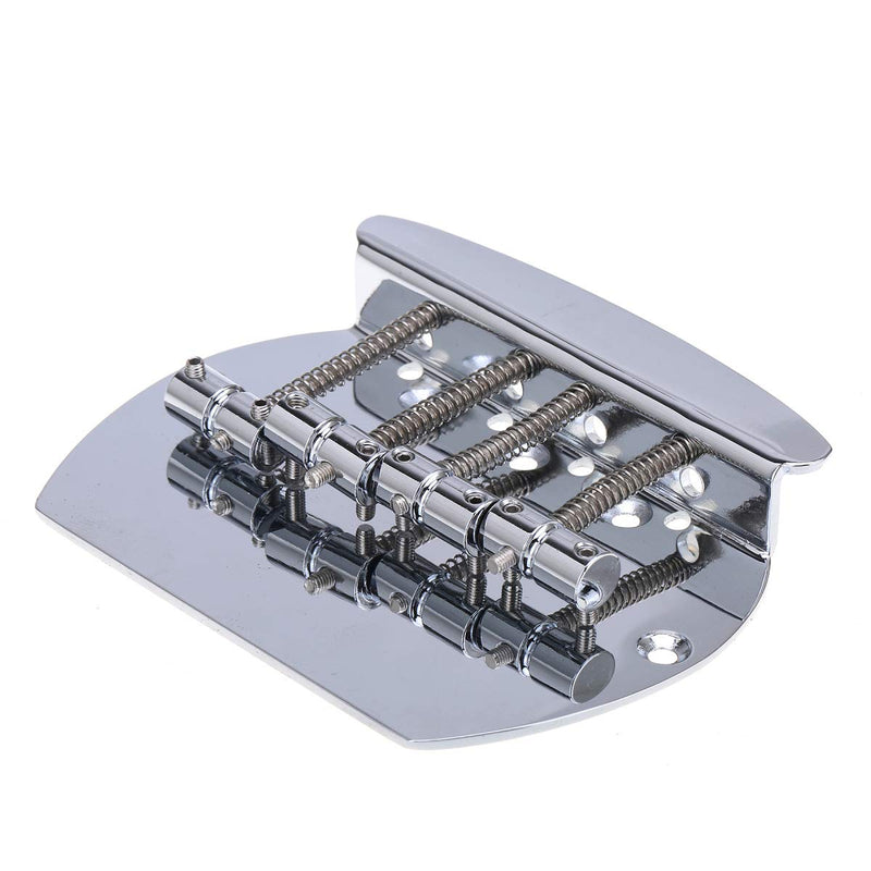 Musiclily Pro 57mm 4-String Bass Bridge for Music Man Style Bass, Chrome