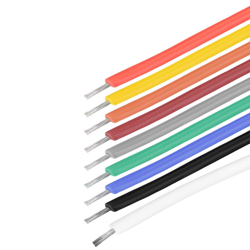 [AUSTRALIA] - uxcell Silicone Wire 18 AWG Ultra Flexible 600V Electric Wire Strands of Tinned Copper Wire 3 ft 9 Colors 