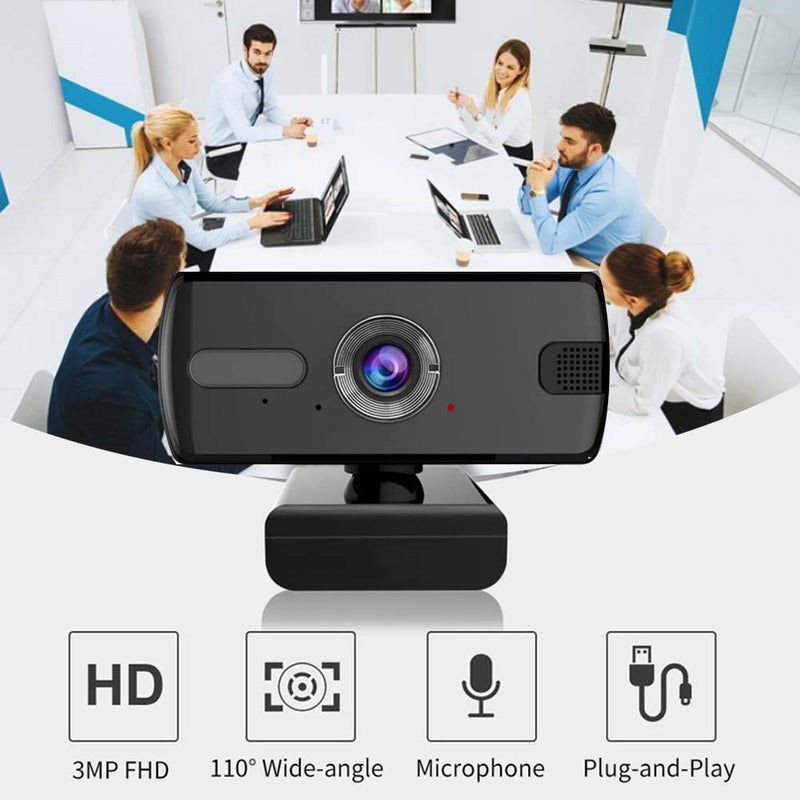 1080P Webcam with Microphone, Ureegle HD USB Web Cameral Full Video Cam with Tripod for Laptop, Desktop, Computer, Skype, Video Calling, Conferencing, Recording - Black