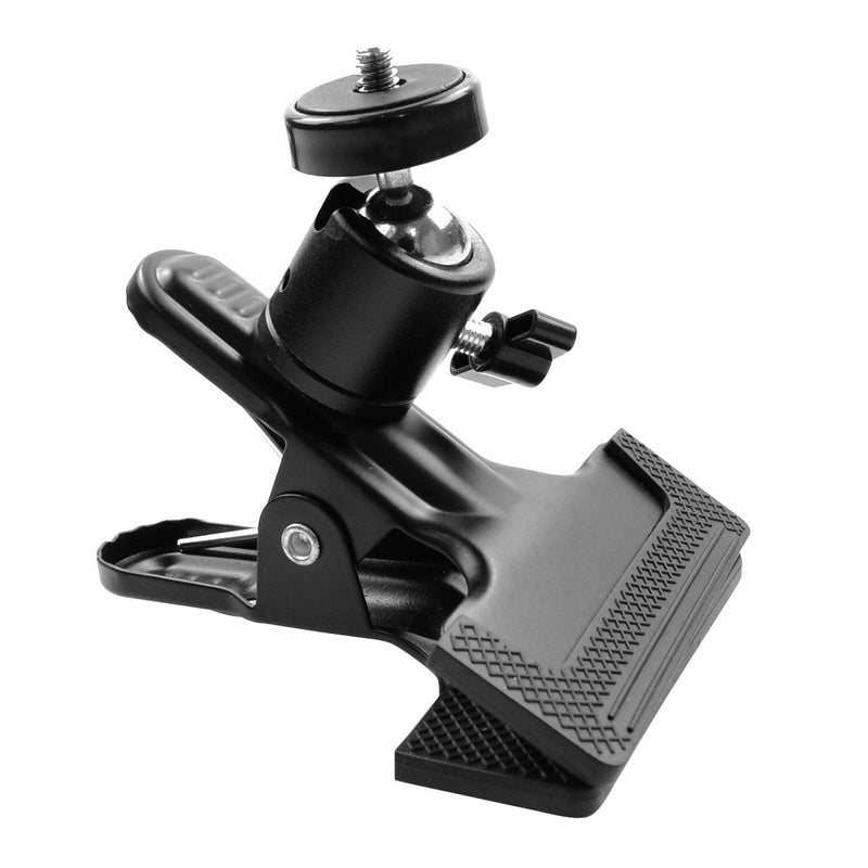 Foto&Tech 3 Pieces Metal Tripod Clip Clamp Mount 360 Mini Ball Head 1/4 Inch Screw Compatible with HTC Vive Base Station Oculus Rift Sensor Lighthouse Canon Nikon Flash Lighting Speedlite DSLR Camera