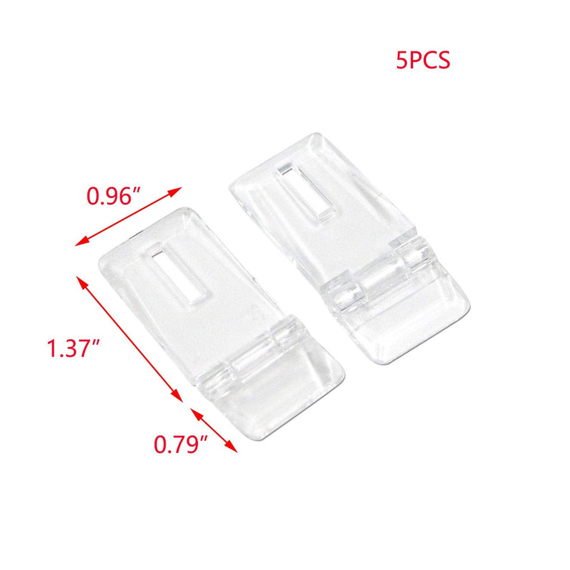 [AUSTRALIA] - T Tulead Mini Hinge Hasp Acrylic Hasp Buckle Box Clear Hinge Latch Hasp Lock Hinge Latch Buckles Pack of 5 