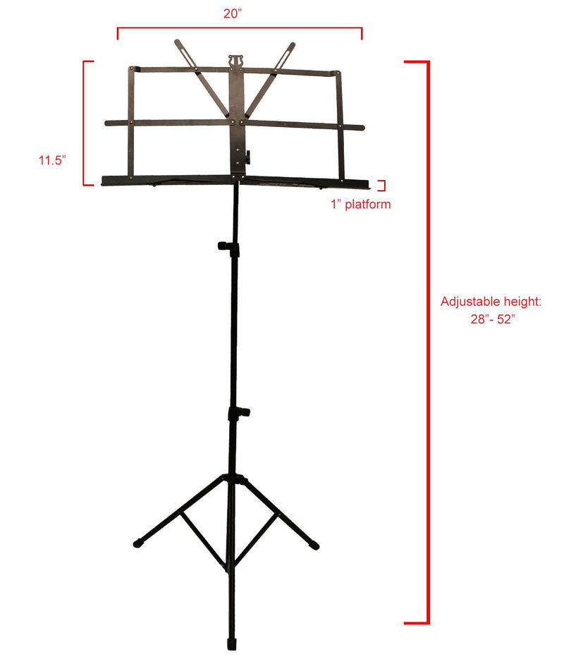 ChromaCast CC-MSTAND Folding Music Stand with Carry Bag