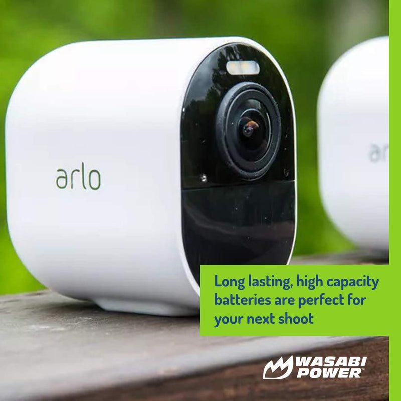 Wasabi Power Battery (2-Pack) and Dual Charger Arlo Pro 3, Ultra (VMA5400 & VMA5400C)