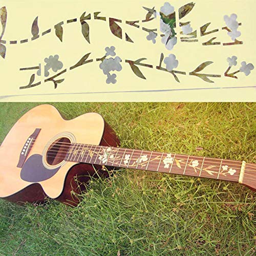 Guitar Fretboard Stickers Markers Inlay Sticker Decals for Guitar& Bass-Elegant Flowers and Plants