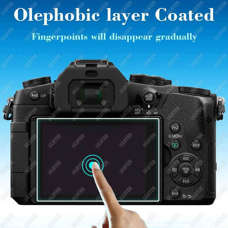 G85 Screen Protector for Panasonic LUMIX G85 4K Digital Camera & Hot Shoe Cover, ULBTER 0.3mm 9H Hardness Tempered Glass Flim, Anti-Scrach Anti-Fingerprint Anti-Bubble [3 Pack]