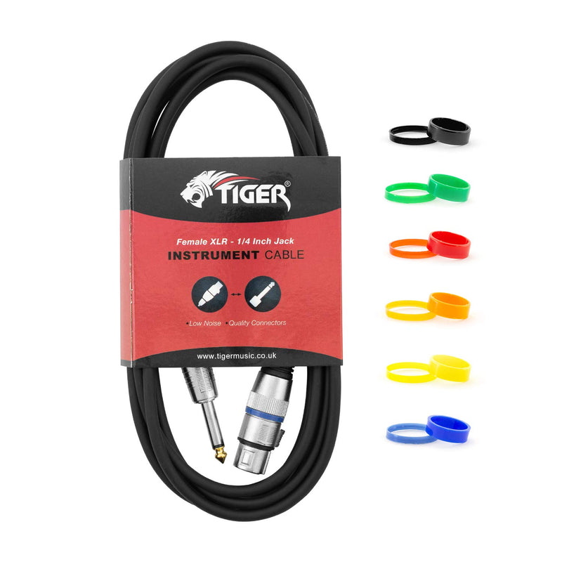 Tiger 3 Metre XLR to Jack Microphone Cable