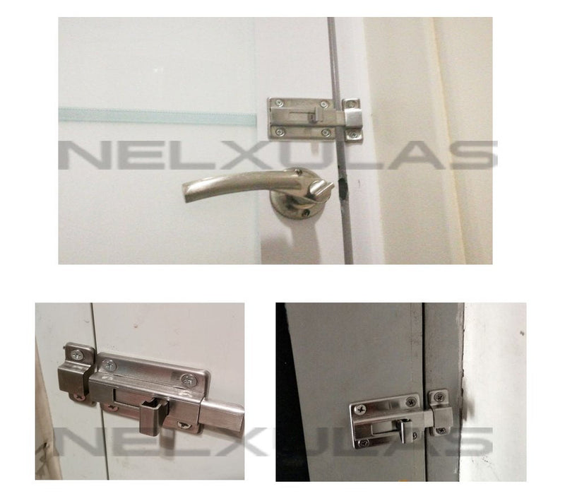 NELXULAS Stainless Steel Door Latch Sliding Lock Barrel Bolt (4-1/5") 4-1/5"