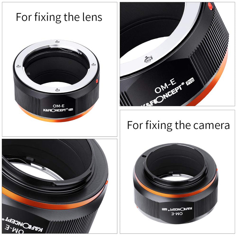 [AUSTRALIA] - K&F Concept Lens Mount Adapter OM-E Manual Focus Compatible with Olympus OM SLR Lens and Sony E Camera Body 