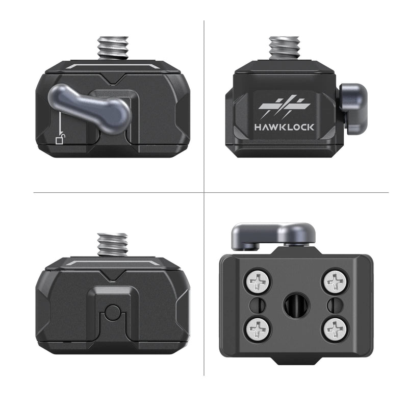 SmallRig HawkLock Mini Quick Release Plate Kit w 1/4" Screw Thread, QR Plate Camera Tripod Mount Adapter Plate for Canon DSLR, Fits for Sony, Quick Release System for Monopod, Cages, Monitors - 3513 Basic QR System