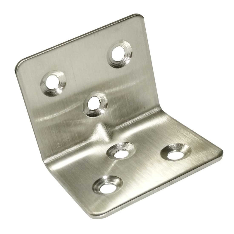 Smbbit Stainless Steel Shelf Support Corner Brace Angle Bracket Angle Code Right Angle 6 Hole, 38mm x30mm x1.3mm(Thick) (8Pack)