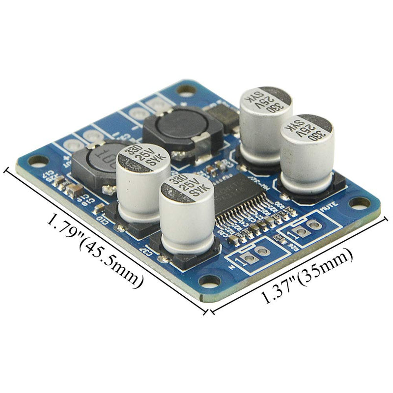 XINGYHENG 2Pcs TPA3118 Single Channel Digital Audio Power Amplifier Board Module 1X60W DC 12V-24V Converter for Audio System DIY Speakers