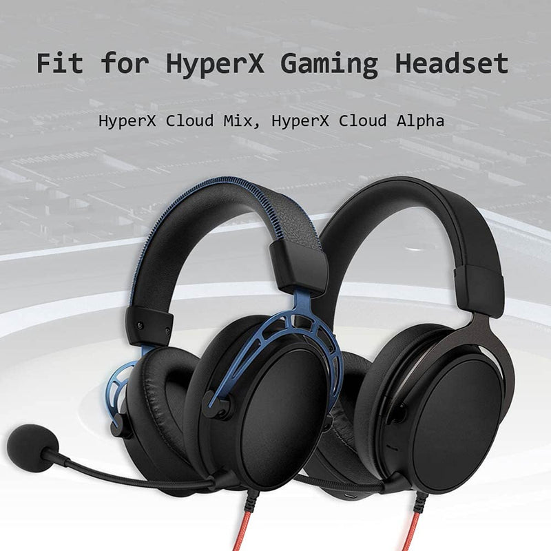 MJKOR Replacement Audio AUX Cable Compatible with HyperX Cloud Mix and Cloud Alpha Gaming Headset, Inline Mute and Volume Control(No Inline Mic, Red) 6.56FT(2M)