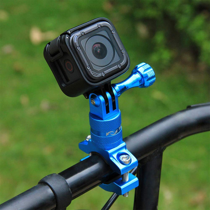 Handlebar Mount for GoPro, SLFC Bike Mount, 360° Rotation, Sturdy&Durable, Compatible with All GoPro Models, Great for Capture Your BMXing/Mountain Biking Escapades/Film a First-Person View (Blue) Blue