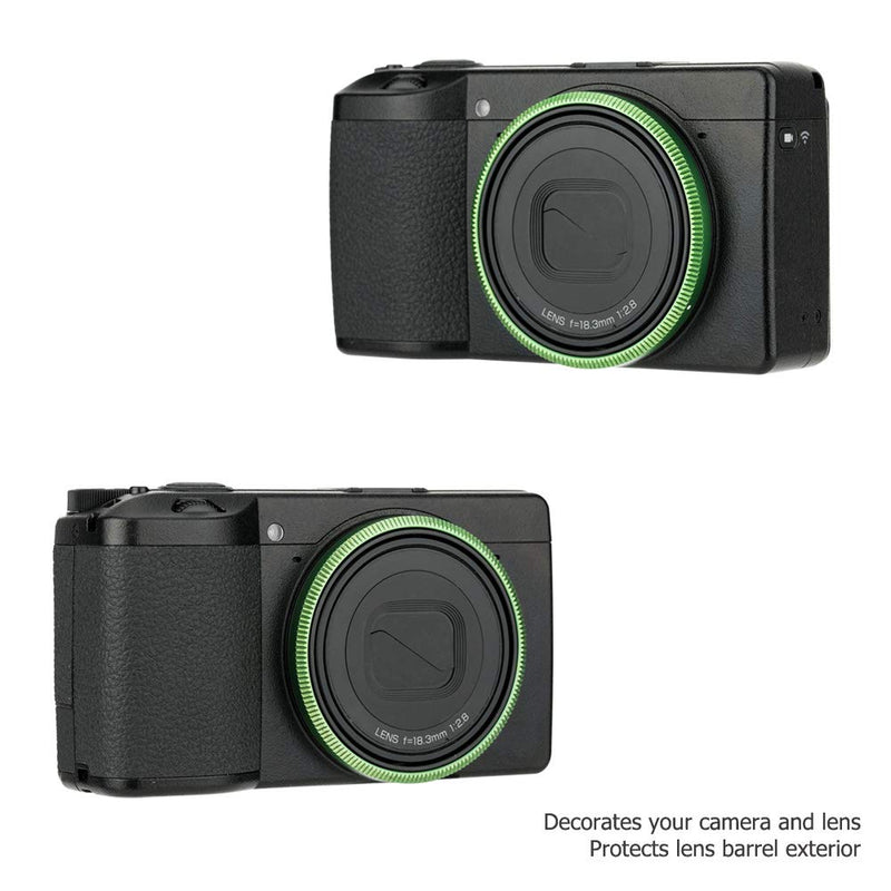 JJC Metal Lens Decoration Ring Cap for Ricoh GR III GR3 Accessories Replace Ricoh GN-1 Ring Cap -Green Green