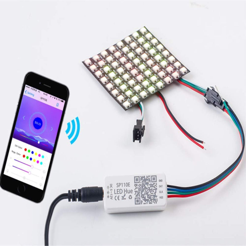 [AUSTRALIA] - RGBZONE DC5-24V SP110E Bluetooth Pixel Light Controller by Smart Phone APP for WS2812B WS2813 SK9822 APA102 SK6812 LPD8806 DMX512 1903 RGB/RGBW LED Strip Light 