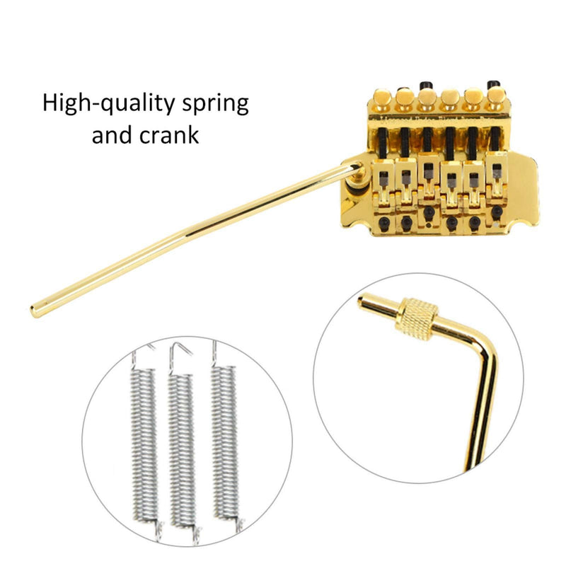 Electric Guitar Tremolo Bridge System Metal Vibrato Bridge for Floyd Rose Style Replacement(Gold) Gold